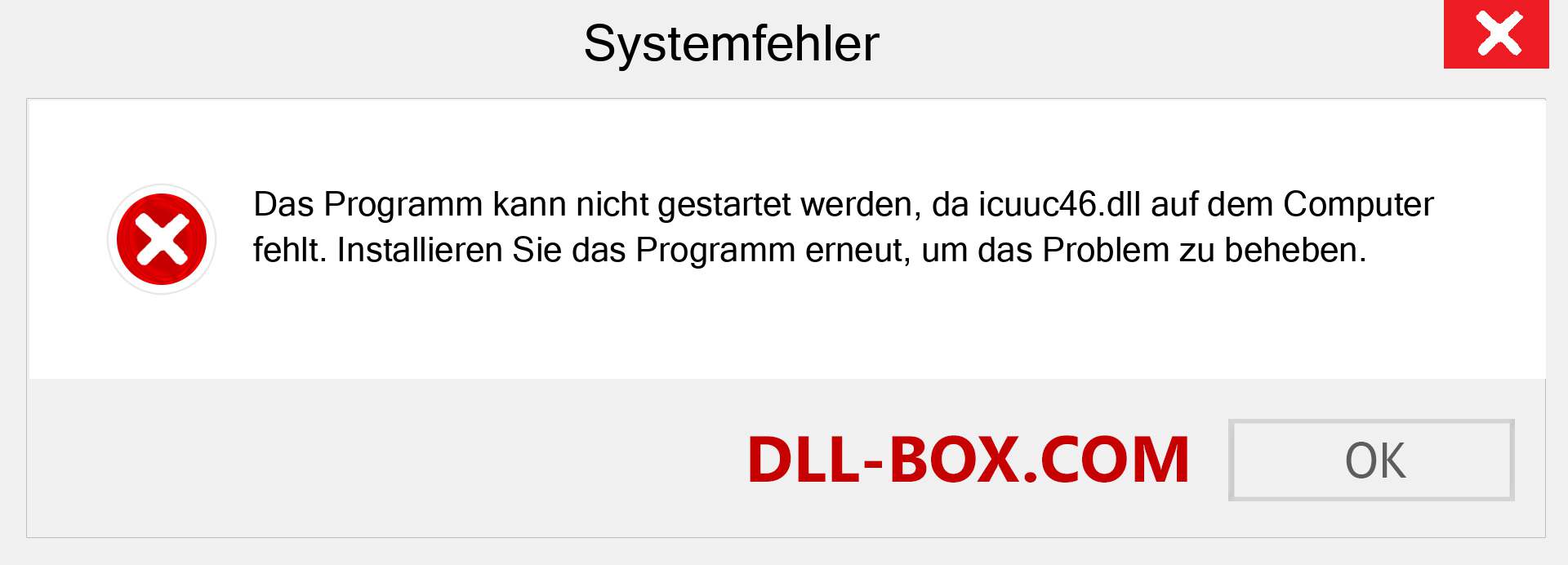 icuuc46.dll-Datei fehlt?. Download für Windows 7, 8, 10 - Fix icuuc46 dll Missing Error unter Windows, Fotos, Bildern